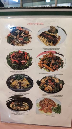 Menu as of July 2023 at Mother Chu's Vegetarian Kitchen in Sydney