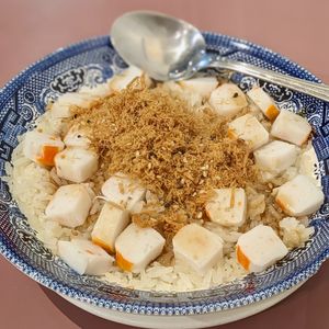 Vegan Steamed Sticky Rice with Crab Meat in Japanese Style at Mother Chu's Vegetarian Kitchen in Sydney