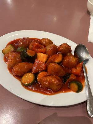 Sweet and sour gluten  at Mother Chu's Vegetarian Kitchen in Sydney