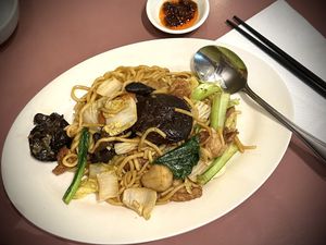 Lo han stir fry noodles  at Mother Chu's Vegetarian Kitchen in Sydney