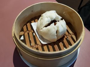 Steamed BBQ bun at Mother Chu's Vegetarian Kitchen in Sydney