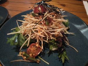 Papaya salad at Shakahari in Carlton