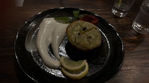 Passionfruit and lime pudding   at Shakahari in Carlton