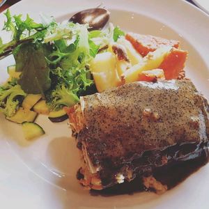 Lasagna at Shakahari in Carlton