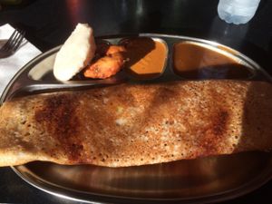 Dosa combo at Lakishmi Vilas Vegetarian Take Away in Dandenong