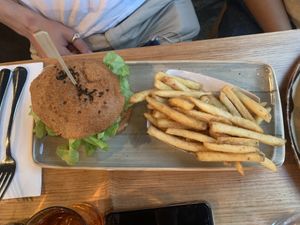 Burger at Vegie Bar in Fitzroy