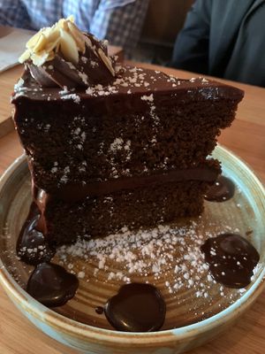 Choc Royale cake. Delicious but huuuge!  at Vegie Bar in Fitzroy