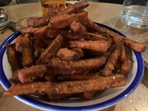 Sweet potato fries at Vegie Bar in Fitzroy