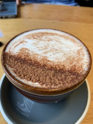 Delicious chai latte at Vegie Bar in Fitzroy