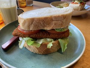 Schnitzel Sanwich  at Vegie Bar in Fitzroy