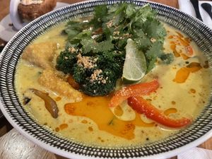 Laksa  at Vegie Bar in Fitzroy