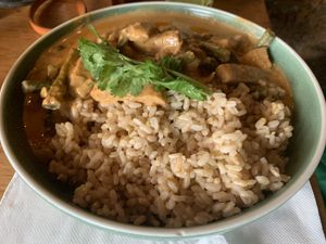 Thai red curry. Tasty   at Vegie Bar in Fitzroy