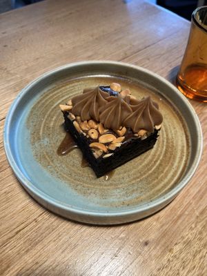 Chocolate brownie  at Vegie Bar in Fitzroy