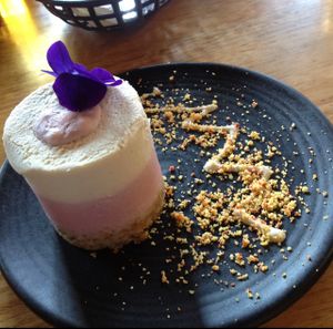 raw cheese cake  at Vegie Bar in Fitzroy