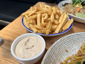 Fries with chipotle aioli  at Vegie Bar in Fitzroy