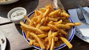 Fries & garlic aioli   at Vegie Bar in Fitzroy