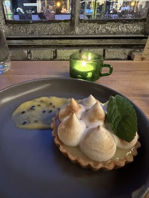 Vegan Lemon tart  at Vegie Bar in Fitzroy
