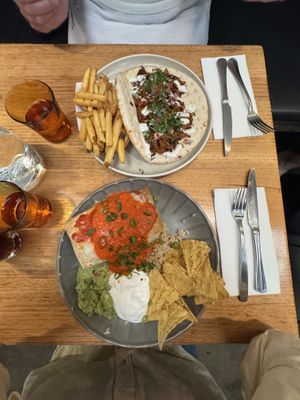 The Souvlaki and the burrito   at Vegie Bar in Fitzroy