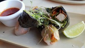 fresh rolls at Vegie Bar in Fitzroy