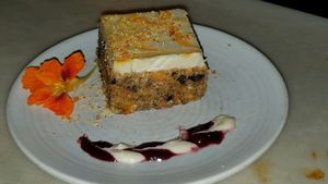 raw carrot cake at Vegie Bar in Fitzroy