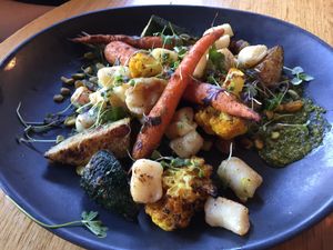 Vegan baked gnocchi  at Vegie Bar in Fitzroy