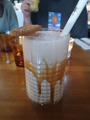 Caramel biscoff milkshake at Vegie Bar in Fitzroy
