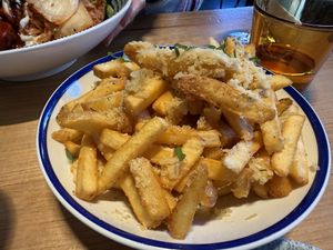 Truffle fries   at Vegie Bar in Fitzroy