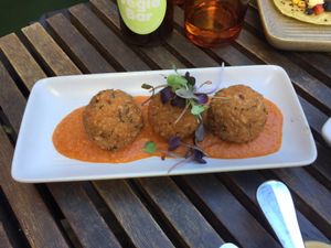 Rice balls at Vegie Bar in Fitzroy