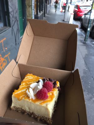 Vegan Tropical Cheezcake at Vegie Bar in Fitzroy