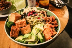 noodle bowl at Vegie Bar in Fitzroy
