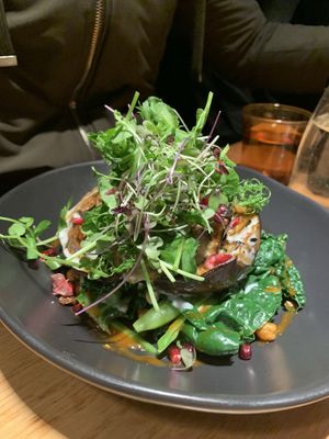 Tasty eggplant dish at Vegie Bar in Fitzroy