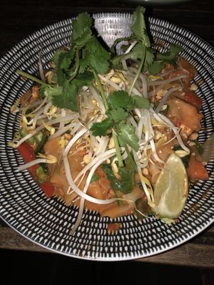 Noodles! Large portions  at Vegie Bar in Fitzroy