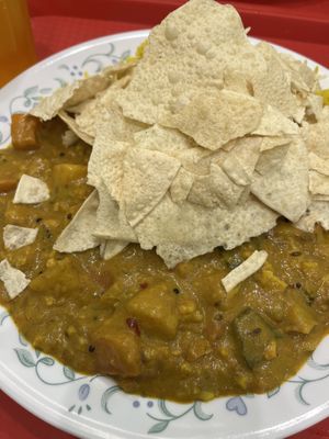 Satay curry a little bit spicyy  at Crossways in Melbourne