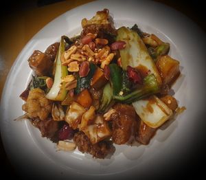 Kung Po mock beef - so good at Global Vegetarian in Ormond