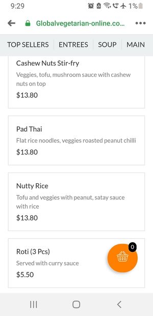 Top sellers at Global Vegetarian in Ormond