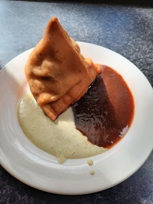 Vegan samosa at Gopals in Melbourne