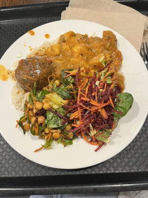 Kofta & veggie curry with salad…”not so hungry plate”   at Gopals in Melbourne