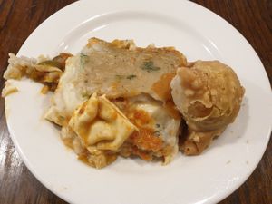 Lasagne $8.00, Samosa $3.50 at Gopals in Melbourne