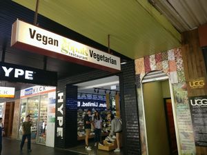 Gopals is up the stairs from Swanson Street at Gopals in Melbourne