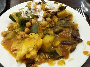 Not so hungry plate...2 curries & 2 salads at Gopals in Melbourne