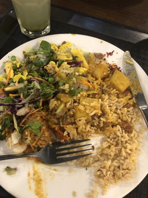 Curry and salad at Gopals in Melbourne