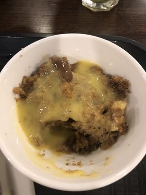 Desert with vegan custard at Gopals in Melbourne
