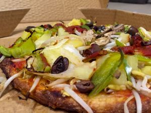 Vegies (no cheese) at Nostralis Wholemeal Pizza in Caulfield North