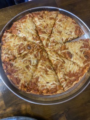 Vindaloo pizza with soy cheeze  at Nostralis Wholemeal Pizza in Caulfield North