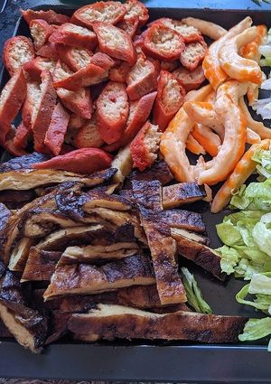 Vegan duck, pork and prawns at Vincent Vegetarian Food in Footscray