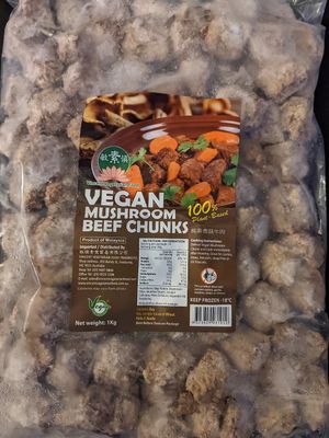 Vegan beef made from mushrooms at Vincent Vegetarian Food in Footscray