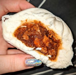 BBQ Cha Sui buns at Vincent Vegetarian Food in Footscray