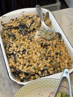 Chickpea eggplant   at Tofulicious in Richmond