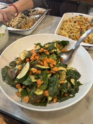 Zucchini sweet potato salad  at Tofulicious in Richmond