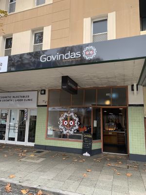 Outside  at Govinda's Restaurant in Northbridge